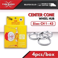 Center Cone (4pc/bx); Wheel hub Adapter Centric; Proton Toyota Honda Mazda Altis Kenari Kelisa Wira 