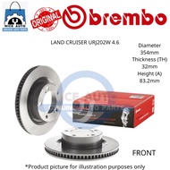 TOYOTA LAND CRUISER URJ202 / UZJ200 / URJ201 / VDJ200 (FRONT) BRAKE DISC ROTOR -BRAND 100%  BREMBO