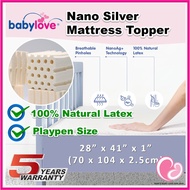 Babylove Nano-Silver Latex Mattress Topper (100% Natural Latex), Playpen Mattress Baby, Tilam Katil 