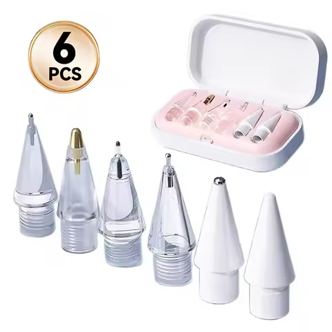 Replacement Pencil Tips For Apple Pencil 1/2/3th Apple Pencil Pro 4/6 Pcs 2B Soft Nibs For iPad Pro