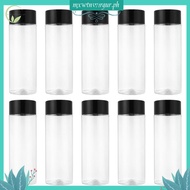 [mxwtnv71rgur] 10Pcs 400Ml/13.5Oz Plastic Juice Bottle Transparent Coarse Cereals Storage Container 