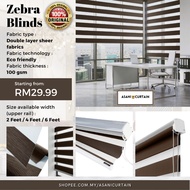 Ready Stock Zebra Blind / Langsir Bidai Korea / Height 6 Feet / Free Screw & Wall Plug Blind Window 