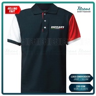 G Polo T Shirt Sulam Ducati Racing Team Italy Panigale Performance Motorbike MotoGP Motorcycle Superbike Baju Bikes SBK