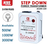 CHUANGKUADA AC220V-110V 500W 1000W 3000W Step Down Voltage Converter Transformer Converts