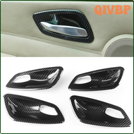 QIVBP 4Pcs Carbon Fiber Texture Interior Door Handle Bowl Trim Cover Replacement for BMW E90 3 Series 2005-2012 car Accessories VMZIP