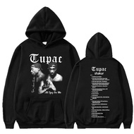 Rapper Tupac 2Pac Print Hop Hoodie Male Vintage Sweatshirt