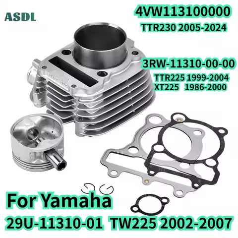 4VW113100000 Moto Cylinder Kits for Yamaha TT-R230 TTR230 2005-2024 3RW-11310-00-00 TTR225 XT225 Ser