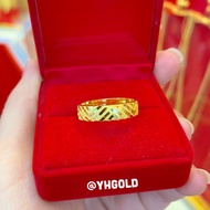 แหวนทองครึ่งสลึง YHGOLD ลายกราฟฟิก ทองคำแท้96.5%