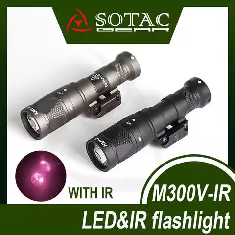 SOTAC Tactical M300V IR Lighting and LED White Scout Flashlight with Remote Pressure Switch