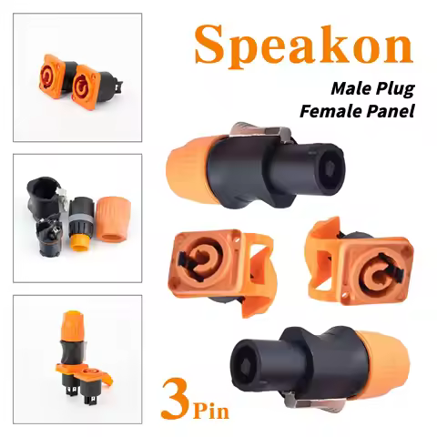 20A IP65 Waterproof Power Connector 3 Pin Aviation Plug and Socket Combo Powercon Connector