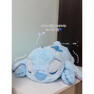 Boneka plush Sleepy Stitch, anak patung peluk tidur, mainan boneka bersaiz besar, hadiah untuk teman