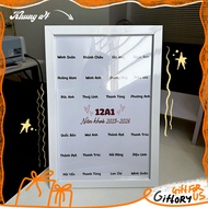 Group class signature photo frame to preserve student memories