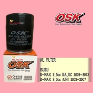 OSK O-6788 OIL FILTER D-MAX 2.5CC 2002-2012 , DMAX 3.0CC 4JH1 2002-2007 OLD MODEL (8-97309927-0)