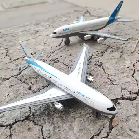 Children Simulation Alloy Pull Back Airplane Toys Model Boys Gift Desktop Ornament Inertia Airplane 