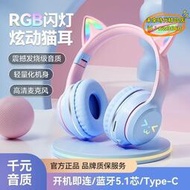 【優選】新款頭戴式耳機bt035c摺疊插卡漸變色耳朵遊戲耳麥