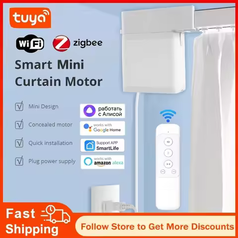 Latest Mini Tuya Smart Curtain Motor Zigbee/Wifi Electric Cornice Automatic System Support Alexa Ali