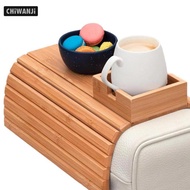 [CHiWANJi] Bamboo Couch Cup Holder Decoration Couch Drink Holder Sofa Armrest Tray Portable for Snac