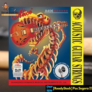 🎼Pos Segera🎸  Alice A406 Series Acoustic Folk Guitar Strings Set Stainless Steel Wire
