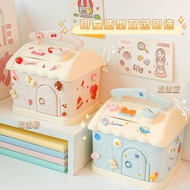 Saving Box cute little house with key Small house Piggy Bank Can't Only Enter Locked Saving Box/Gift