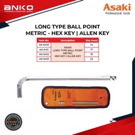 14MM-22MM METRIC ASAKI LONG TYPE BALL POINT HEX KEY | ALLEN KEY