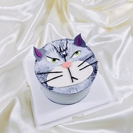 貓咪 生日蛋糕 客製 手繪 造型 翻糖 女友款 情人節6 8吋 宅配