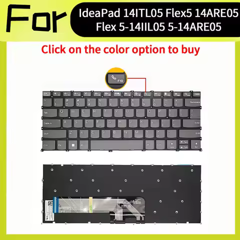 US Replace Keyboard For IdeaPad 5-14ITL05 IdeaPad 5-14IIL05 5-14ARE05 5-14ALC05 Flex 5-14ARE05 14IIL