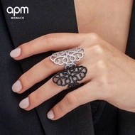 APM Monaco Vine Pattern Ring Exquisite Hollow Index Finger Ring Design Ring