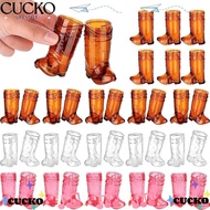 BACKSTR 1/10Pcs Mini Cowboy Boot Glasses, Transparent Plastic Western Cowboy Glasses,  1 Oz Shot Gla