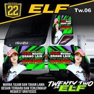 Latest One Way Elf Truck, One Way Elf Truck Sticker, Elf Truck Side Window Sticker Code Tw.06