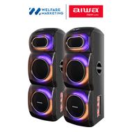 [ผ่อน 0%] AIWA AW-X2123 DUAL PRO Party Speaker ลำโพงบลูทูธปาร์ตี้