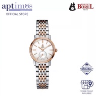 [Aptimos] Ernest Borel Joss GBR809L-4821 White Dial Men Quartz Bracelet Watch