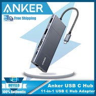 Anker USB C Hub, PowerExpand 11-in-1 USB C Hub Adapter, with 4K60Hz HDMI and DP, 100W Power Delivery, USB-C and 3 USB-A Data Ports, 1 Gbps Ethernet, 3.5mm Audio, microSD and SD Car