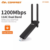 【Ready ⚡Tock】COMFAST WiFi Dongle CF-926AC 1200Mbps Dual Band Gaming USB WiFi Adapter