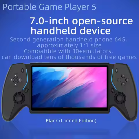 828 HC8000 7inch Screen Retro Handheld Game Console 64G 15000 Games Open Source Game Player Support