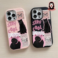 Printing Chrome Case Blackie Cat for vivo y28 4g y19S v25 v25e y02 y100 5g y15s y16 y17s y28 5g y20 