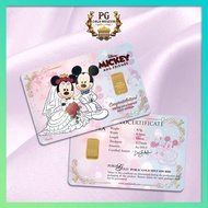 Aurora Italia's Unique Disney 0.5g Gold Bar (Au 999.9) 24K - Mickey Happy Wedding
