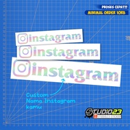 Custom Hologram Instagram ID Name Sticker, Cutting Custom IG Name Sticker