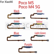 Home Flex For Xiaomi Poco M4 5G M5 Finger print fingerprint sensor power button flex