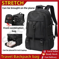 STRETCH 50-80L Travel Backpack bag waterproof hiking Bag with shoe compartment 18 inch laptop bag pa