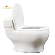 Ceramic Toilet Flower Pot/Bonsai Potted Plant/Flower Pot/Succulent Plant Flower Pot White