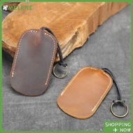 MELENE Key Sleeve, Crazy Horse Leather With Hanging Rope Key , Retro Portable Key Holder