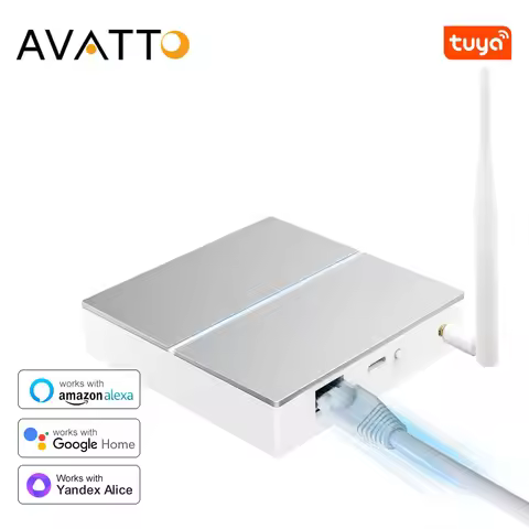 AVATTO Tuya ZigBee Gateway with Antenna Smart Gateway Bridge Wired Mesh Hub Home Automation Works wi