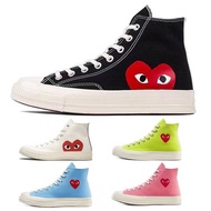 Converse CDG X Chuck Taylor All star 1970-an Hi Kawakubo Rei suka kasut kanvas atasan tinggi uniseks