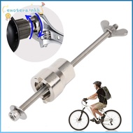 EMOTEMY Hub Body Remover, Card Slot 4mm Stainless Steel Bike Hub Repair Tool, Durable Silver Hub Dis