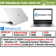 HP EliteBook Folio 1040 G3 Intel i7 6th Gen 14-inch 16GB DDR4 256GB NVME SSD Win 10 Pro SLIM LAPTOP 