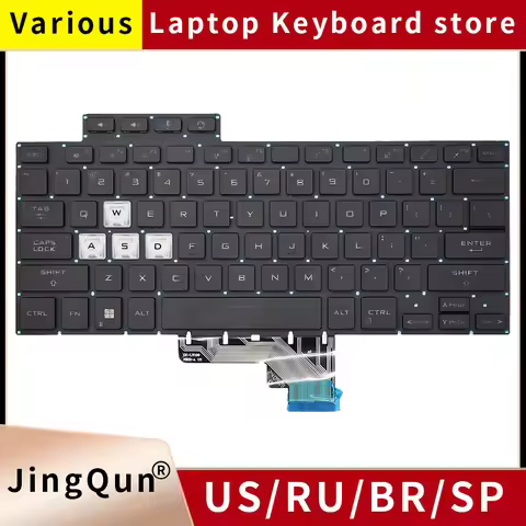 Replacement US/RU/SP Russian Keyboard For ASUS TUF Dash F15 FX516 FX516P FX516PR FX516PM FX516PE FA5