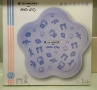 LE CREUSET FOR HELLO KITTY紫色花形特大托盤(竹纖維)台灣限定