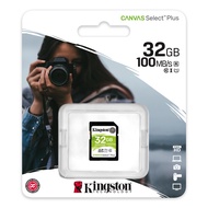 (ของแท้)Kingston เมมโมรี่การ์ด เมมกล้อง SD Card Class 10 80MB/s - 32GB (SD10VG2/32GB)
