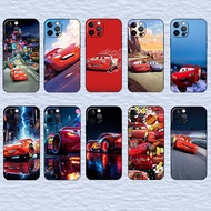 Fashion print for iPhone 14 15 Plus Pro Max Lightning McQueen Soft black TPU phone case