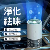 車用空氣清淨機 負離子空氣淨化器 可更換濾芯 (USB電源/AP02)黑色